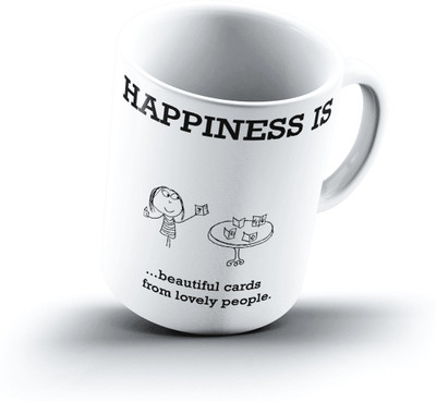 

Ucard Happiness Is2164 Bone China, Ceramic, Porcelain Mug(325 ml)