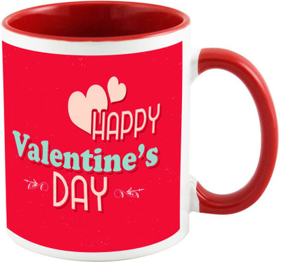 

AllUPrints Enjoy The Purity Of Valentines Day Red Ceramic Mug(325 ml)