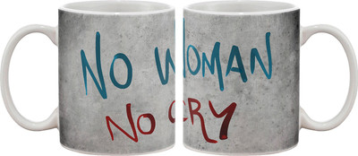 

Artifa No Woman No Cry Porcelain, Ceramic Mug(350 ml), Multicolor