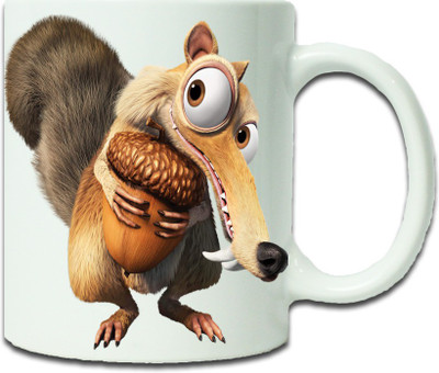 

Maison N Mode Long Neck Coffee Ceramic Mug(330 ml), Multicolor
