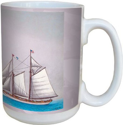 

Tree-Free Greetings Greetings lm43022 Nostalgic New York Harbor Statue of Liberty by David Linton Ceramic with Full-Sized Handle, 15-Ounce, Multicolored Ceramic Mug(60 ml), Multicolor