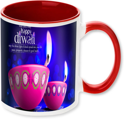 

Heyworlds happy diwali gifts 29 Ceramic Mug(325 ml), Multicolor