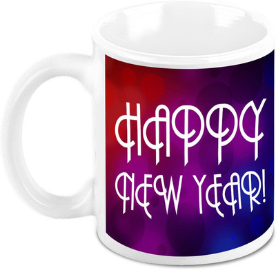 Homesogood Enjoy The Thunderous New Year Ceramic Mug(325 ml)