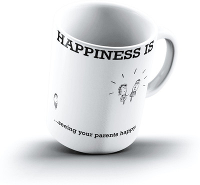 

Ucard Happiness Is1141 Bone China, Ceramic, Porcelain Mug(325 ml)