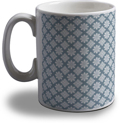 

Artifa Abstract Design Blue & White Amg1023 Porcelain, Ceramic Mug(350 ml), Multicolor
