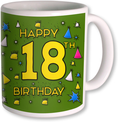 

PhotogiftsIndia 18th Happy Birthday Coffee Ceramic Mug(350 ml), White