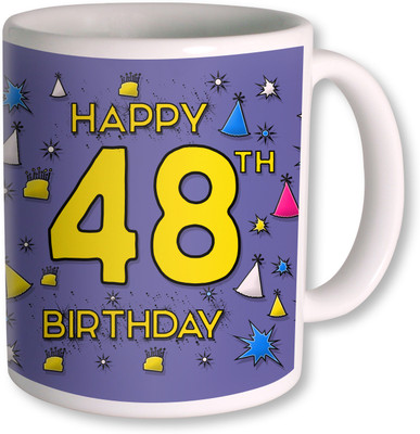 

PhotogiftsIndia 48th Happy Birthday Coffee Ceramic Mug(350 ml), White
