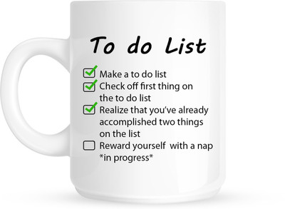 

HuppmeGift To Do List White Ceramic Mug(350 ml)