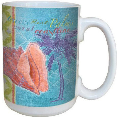 

Tree-Free Greetings Greetings lm43422 Fantasy Conch by Paul Brent Ceramic with Full-Sized Handle, 15-Ounce Ceramic Mug(60 ml), Multicolor
