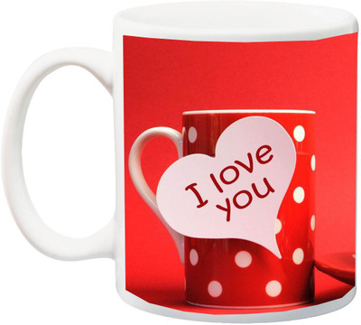 

ME&YOU Valentine's Day/Anniversary Gift;I Love You , Ceramic Mug(325 ml), Red