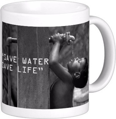 

Exoctic Silver Save The Earth E027 Ceramic Mug(300 ml), Multicolor