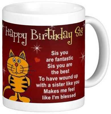 

Exoctic Silver Sister's Birthday Series 04 Ceramic Mug(300 ml), Multicolor