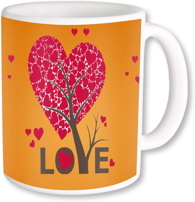 

Heyworlds love you happy valentine gifts 0024 Ceramic Mug(325 ml), Multicolor