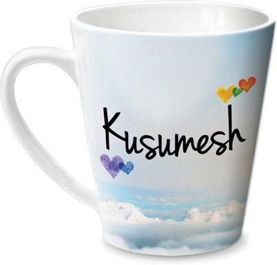 

Hot Muggs Simply Love You Kusumesh Conical Ceramic Mug(350 ml)