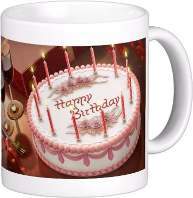 

Exoctic Silver Happy Birthday To You : B'day 001 Ceramic Mug(300 ml), Multicolor