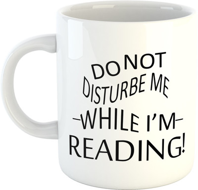 

Deeher Gifts Do Not Disturb me While I'M Reading Ceramic Mug(350 ml), Black;white