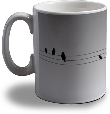 

Artifa Birds On Wires Porcelain, Ceramic Mug(350 ml), Multicolor