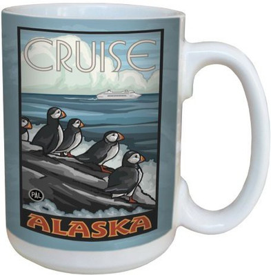 

Tree-Free Greetings Greetings 79335 Alaska Puffin Cruise by Paul A. Lanquist Ceramic with Full-Sized Handle, 15-Ounce, Multicolored Ceramic Mug(60 ml), Multicolor