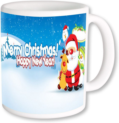 

PhotogiftsIndia Merry Christmas With Santa Ceramic Mug(325 ml), Multicolor