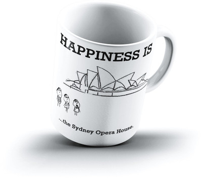 

Ucard Happiness Is1854 Bone China, Ceramic, Porcelain Mug(325 ml)