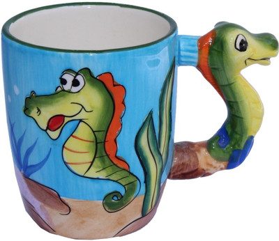 

Aarzool Dragon Print & 3d Dragon Handle Ceramic Mug, Multicolor