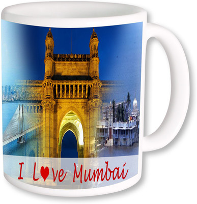 

PhotogiftsIndia I Love Mumbai With Collarge 02 Ceramic Mug(325 ml)