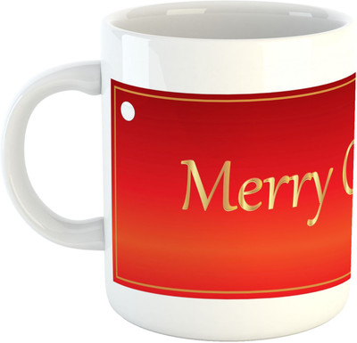 

Deeher Gifts Merry Christmas Design66 Ceramic Mug(330 ml), Multicolor