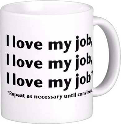 

Exoctic Silver Office Survivor Series C006 Ceramic Mug(300 ml), Black;white