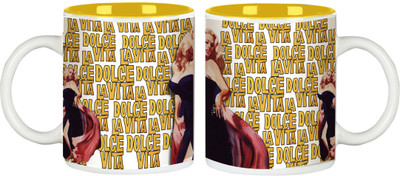 

Posterboy La Dolce Vita Ceramic Mug(350 ml), Multicolor