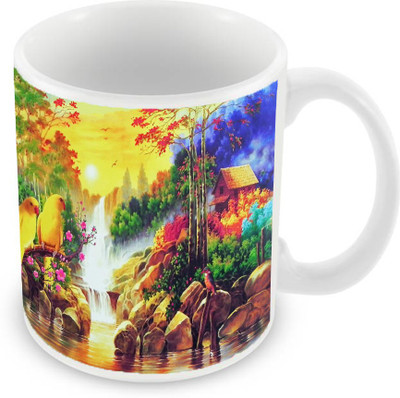 

Sleep Nature's SN-MG-217 Ceramic Mug(350 ml), Multicolor