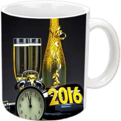 

Raj Laxmi New year party Ceramic Mug(350 ml), White