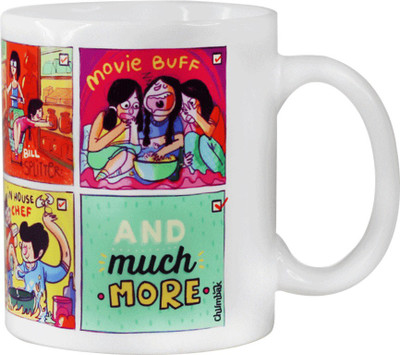 

Chumbak MG18 Ceramic Mug(300 ml), Multicolor