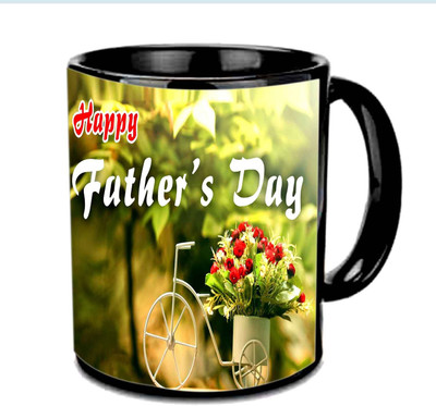 

Raj Laxmi Happy Fathers Day Beautiful Design Multicolor Ceramic Mug(3.5 ml), Black