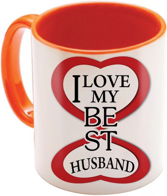 

SKY TRENDS Wonderful & Best Valentine Orange Gift For GirlFriend,Boyfriend,Husband,Wife,Friend Design Cod 156 Ceramic Mug(325 ml)