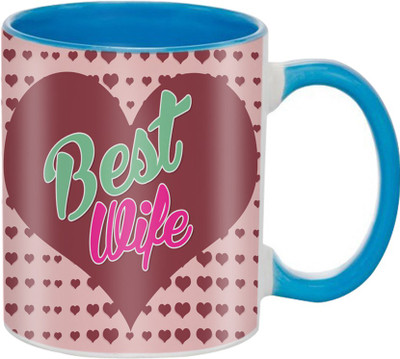 

SKY TRENDS Beautiful Special and Best Happy Valentine Gifts for Boyfriend Girlfriend Fiance Wife Husband Friends Birthday Anniversary107 Ceramic Mug(325 ml), Blue