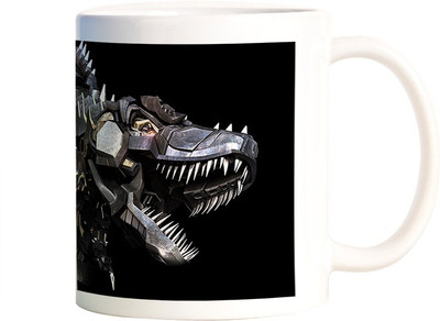 

Rangeele Inkers Robotic real dinosaur Ceramic Mug(300 ml), Multicolor