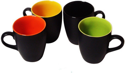 

KV ENTERPRISES1 KV2CDIMB Ceramic Mug(250 ml, Pack of 4), Multicolor