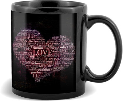 

SKY TRENDS Love Shade Black Coffee Valetine's Ceramic Mug(320 ml)