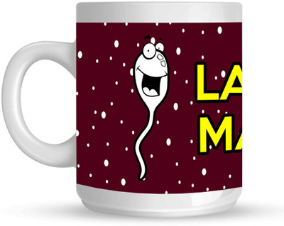 

HuppmeGift Lakhon Main Ek White Ceramic Mug(350 ml)