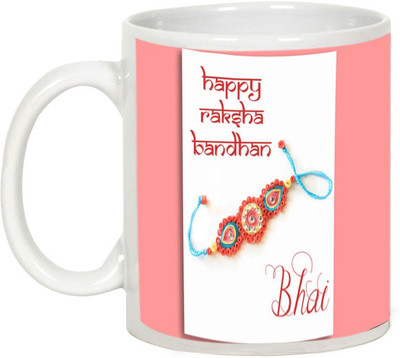 

AllUPrints Rakhi Gifts - Happy Rakshabandhan Bhai Ceramic Mug(325 ml), White