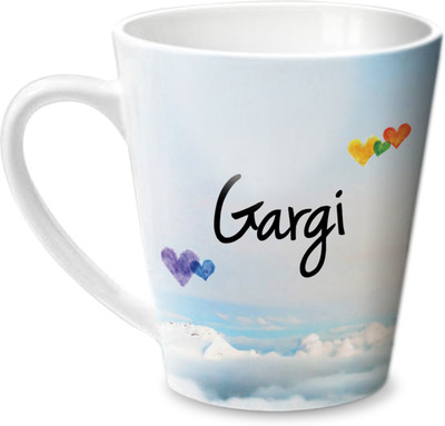 

Hot Muggs Simply Love You Gargi Conical Ceramic Mug(350 ml)