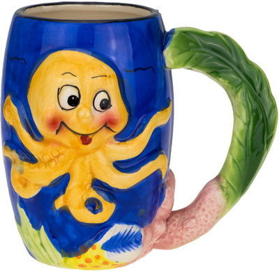 

Avenue Octopus Ceramic Mug(500 ml), Blue