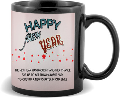 

SKY TRENDS happy new year best gifts for boyfriend girlfriend friend Ceramic Mug(320 ml), Black