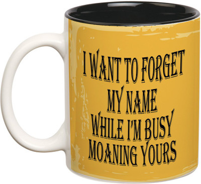 

Prithish Forget My Name Ceramic Mug(330 ml), Multicolor