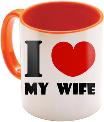 

SKY TRENDS Wonderful & Best Valentine Orange Gift For GirlFriend,Boyfriend,Husband,Wife,Friend Design Cod 117 Ceramic Mug(325 ml)