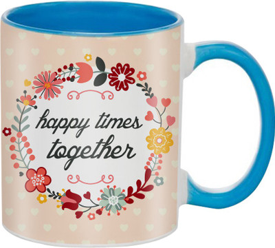 

SKY TRENDS Great Romantic Love Best Gifts For Valentine Day For Girlfriend Boyfriend Fiance Wife Husband, Anniversary,Christmas, Design 090 Ceramic Mug(325 ml), Blue