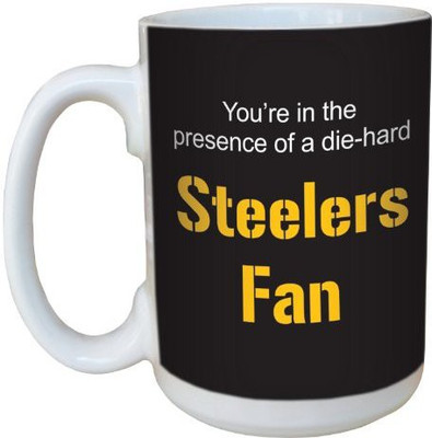 

Tree-Free Greetings Greetings lm44132 Steelers Football Fan Ceramic with Full-Sized Handle, 15-Ounce Ceramic Mug(60 ml), Multicolor
