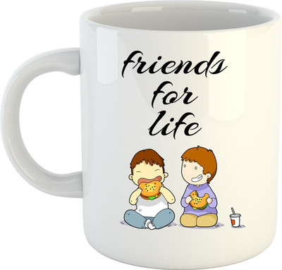 

HuppmeGift Friend For Life White Ceramic Mug(350 ml)