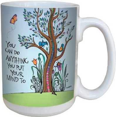 

Tree-Free Greetings Greetings lm43975 Anything by Joanne Fink Ceramic with Full-Sized Handle, 15-Ounce Ceramic Mug(60 ml), Multicolor