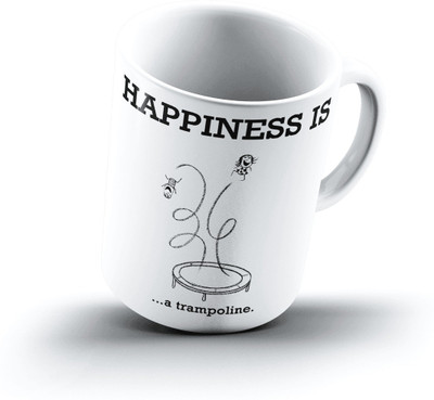 Ucard Happiness Is1623 Bone China, Ceramic, Porcelain Mug(325 ml)